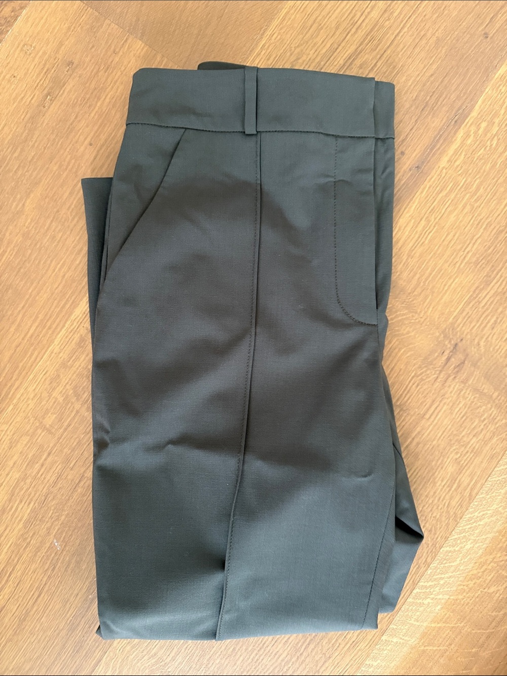 Veronica Beard Olive Green High-Waist Tailored Pants - Picture 4 of 5